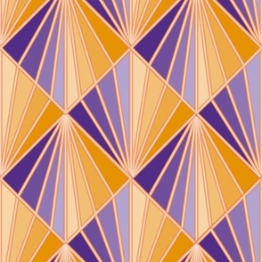 art deco  purple and orange