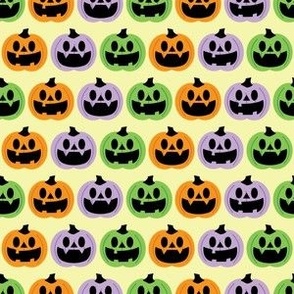 jackolanterns multicolor halfdrop on yellow