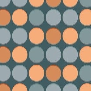 Retro Circles - orange/turquoise