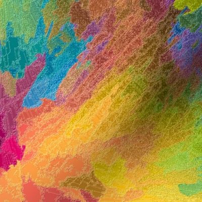 Rainbow Burst Foiled Abstract