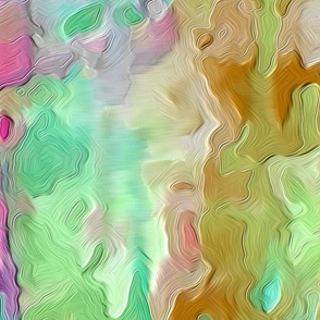 Rainbow Pastel Brushed Abstract