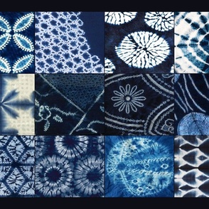 Shibori patchwork Tea Towel or wall hanging ONLY