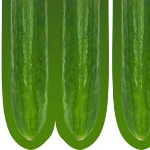 Ready-to-sew: large cucumbers (Mink fabric panel)