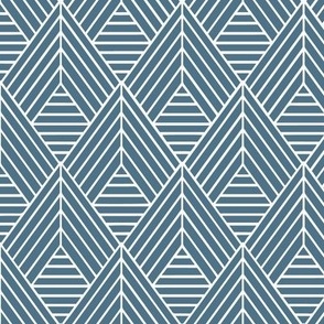 Hygge Triangles White Oyster Blue - Small Scale
