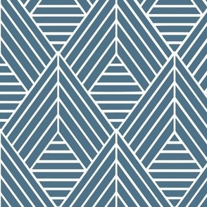 Hygge Triangles White Oyster Blue - Medium Scale