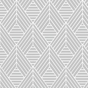 Hygge Triangles White Grey - Small Scale