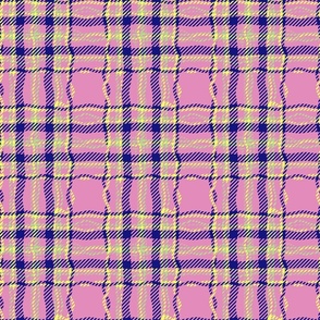 twisty 50s plaid soft pink