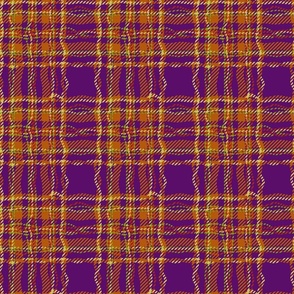 twisty 60s mod plaid purple