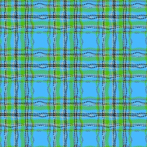 twisty 80s childrens plaid blue