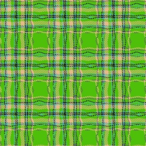 twisty 80s childrens plaid green