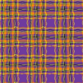 twisty halloween plaid purple