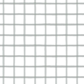 Window Pane Plaid smoke green3 on White