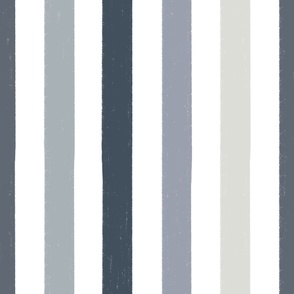 Medium Stripes Vertical - Blue Grey