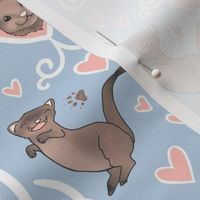 Ferret Love, Large- baby blue