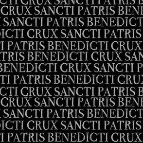Benedict Latin Black Crux Sancti Patris Benedicti 10x2.5in