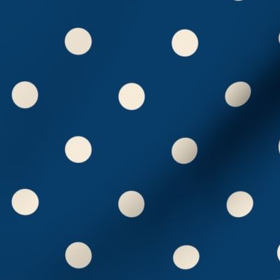 Classic blue white polka dots