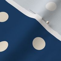 Classic blue white polka dots