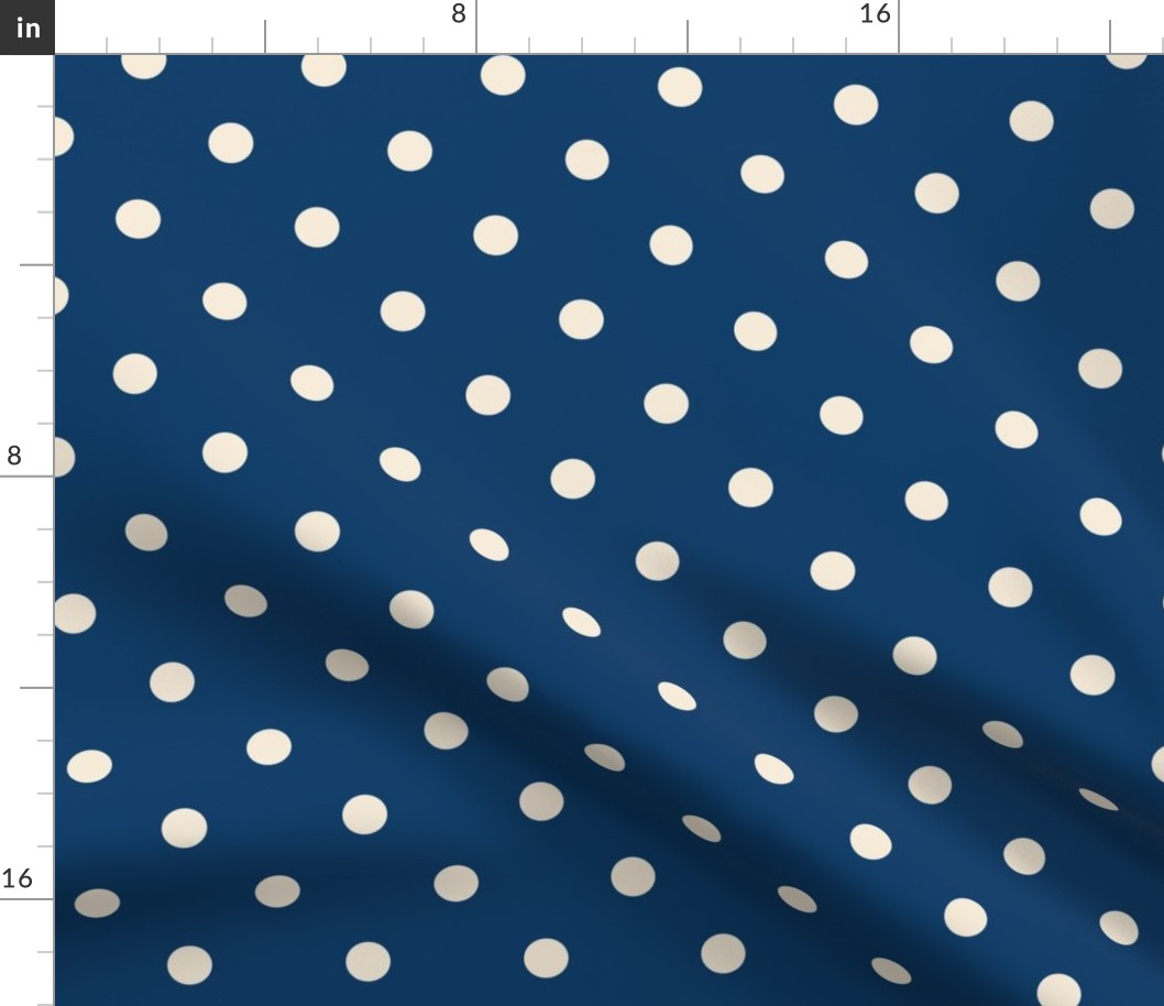 Classic blue white polka dots