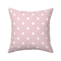 Cotton candy pastel pink polka dots white