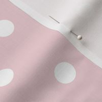 Cotton candy pastel pink polka dots white