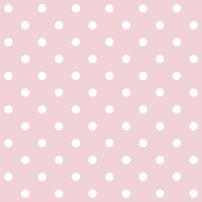 Cotton candy pastel pink polka dots white