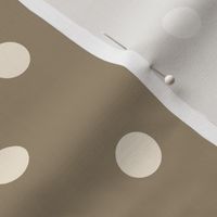 Mushroom brown white polka dots