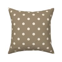 Mushroom brown white polka dots