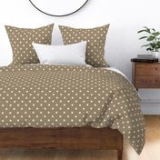 Mushroom brown white polka dots