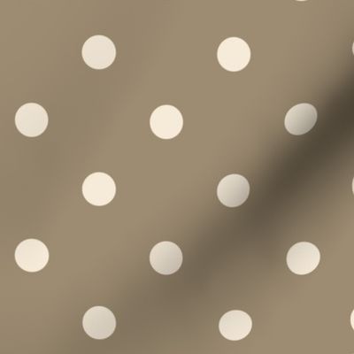 Mushroom brown white polka dots