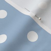 Sky blue pastel white polka dots