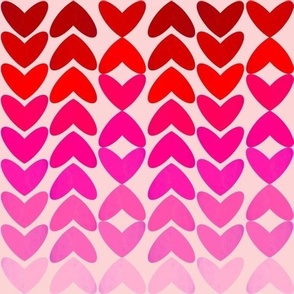 Kitsch pink and red hearts