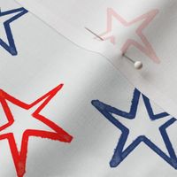 Simple red and blue patriotic stars