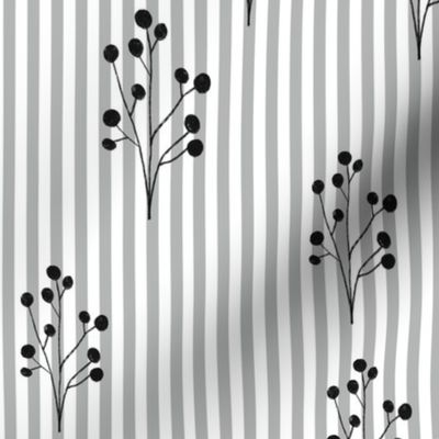 Black and White stripes  bunch of flowers