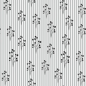 Black and White stripes  bunch of flowers
