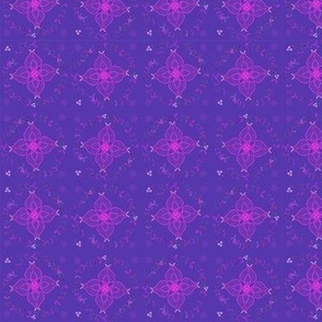 floral manda - pink and purple