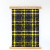 twisty safety plaid black with yellow accents