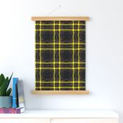 twisty safety plaid black with yellow accents