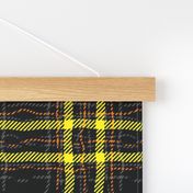 twisty safety plaid black with yellow accents