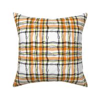 twisty safety plaid white with orange accents