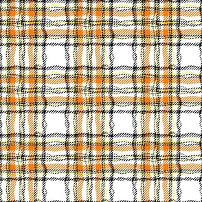twisty safety plaid white with orange accents