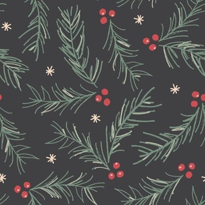 Holiday Pines - Green  (Large)