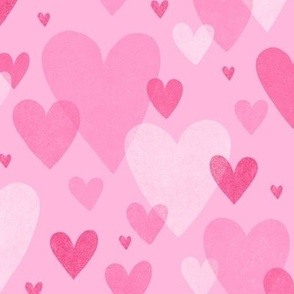 Pink Tissue Paper Hearts
