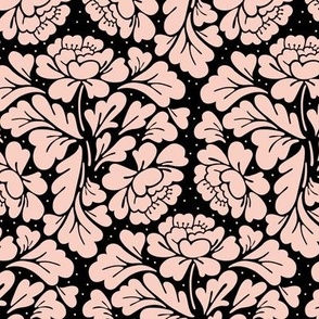 Baroque Pink and black pattern