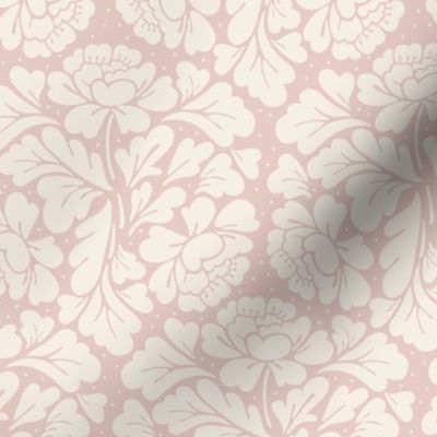 Baroque Pattern Pale Pink Pastel Colors