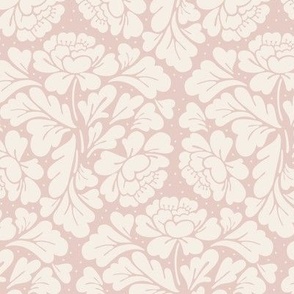 Baroque Pattern Pale Pink Pastel Colors