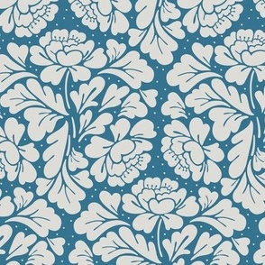 Baroque Floral Pattern blue
