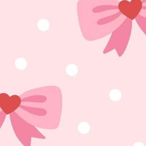Heart Bows in Pink  (Large Scale)