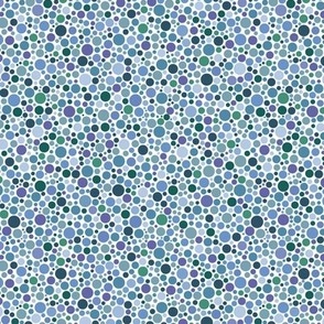 half-size ishihara dots in blues