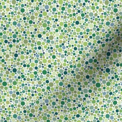 half-size ishihara dots in greens