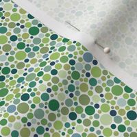 half-size ishihara dots in greens